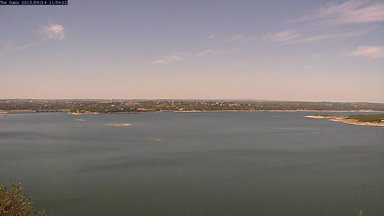 Lake Travis webcam, September 14, 2015 11:00 AM CT