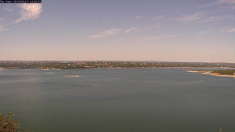 Lake Travis webcam, September 14, 2015 11:10 AM CT