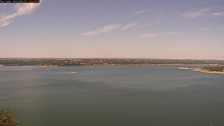 Lake Travis webcam, September 14, 2015 11:20 AM CT