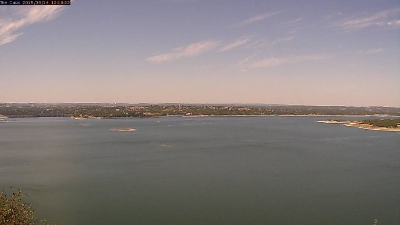 Lake Travis webcam, September 14, 2015 11:25 AM CT