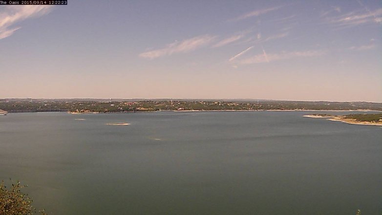 Lake Travis webcam, September 14, 2015 11:30 AM CT