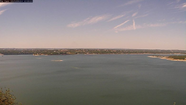 Lake Travis webcam, September 14, 2015 11:35 AM CT