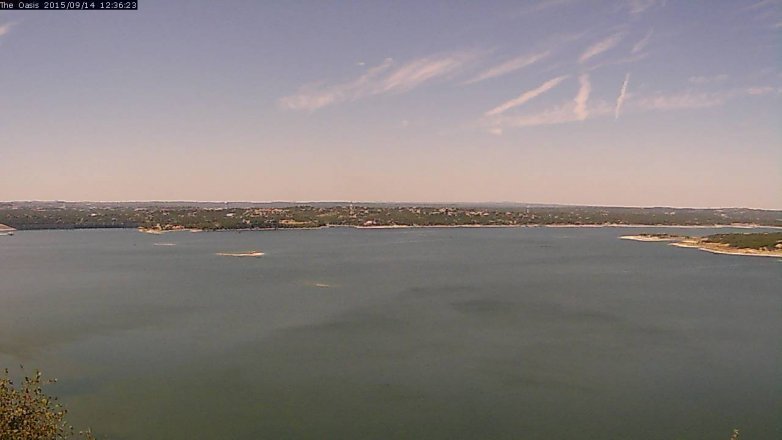 Lake Travis webcam, September 14, 2015 11:40 AM CT