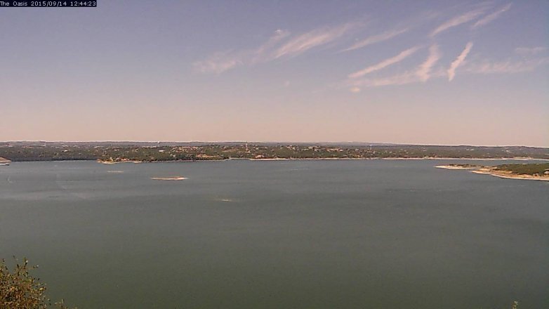 Lake Travis webcam, September 14, 2015 11:50 AM CT