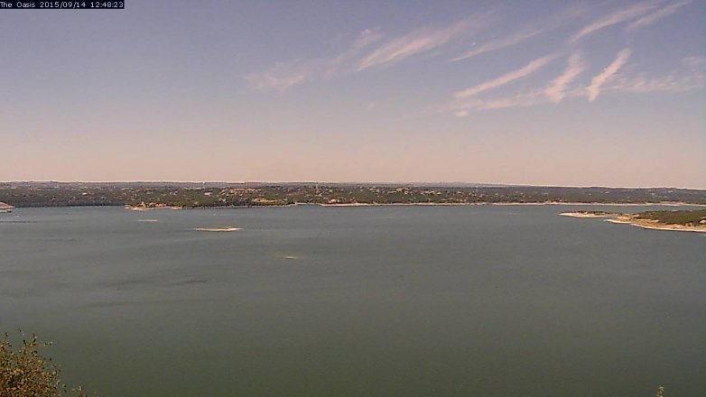 Lake Travis webcam, September 14, 2015 11:55 AM CT