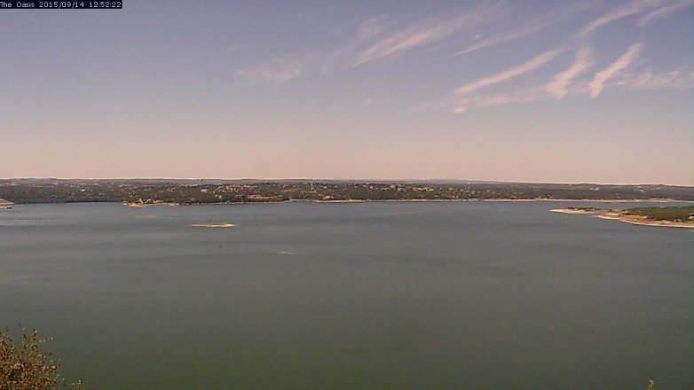 Lake Travis webcam, September 14, 2015 12:00 PM CT