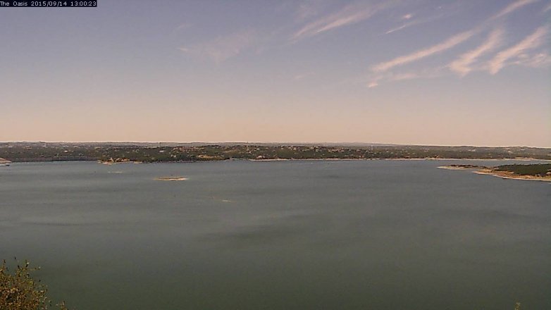 Lake Travis webcam, September 14, 2015 12:05 PM CT