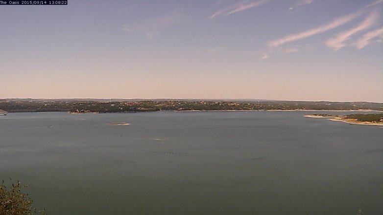 Lake Travis webcam, September 14, 2015 12:15 PM CT