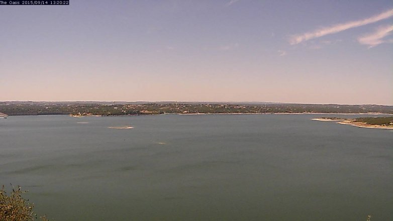 Lake Travis webcam, September 14, 2015 12:25 PM CT