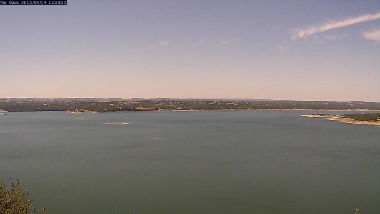 Lake Travis webcam, September 14, 2015 12:35 PM CT