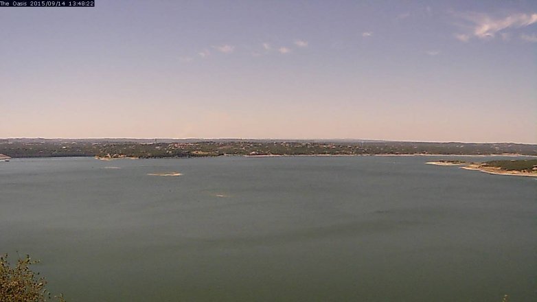 Lake Travis webcam, September 14, 2015 12:55 PM CT