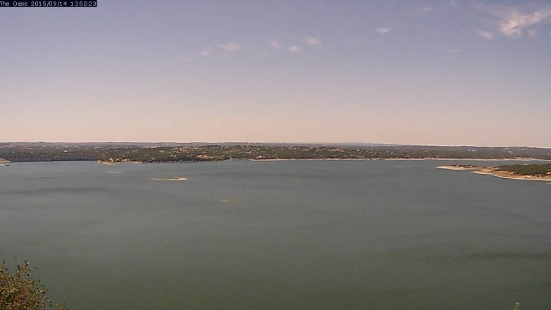 Lake Travis webcam, September 14, 2015 1:00 PM CT