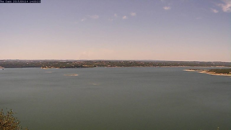 Lake Travis webcam, September 14, 2015 1:05 PM CT
