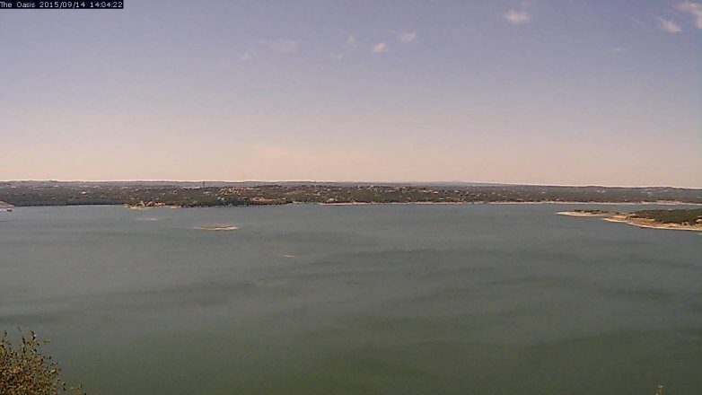 Lake Travis webcam, September 14, 2015 1:10 PM CT
