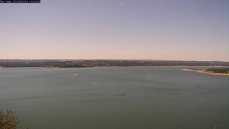 Lake Travis webcam, September 14, 2015 1:30 PM CT