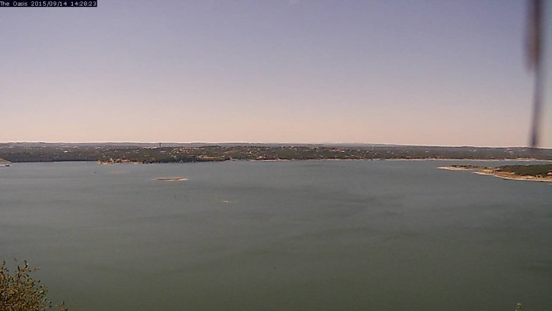 Lake Travis webcam, September 14, 2015 1:35 PM CT