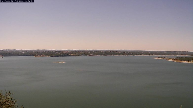 Lake Travis webcam, September 14, 2015 1:40 PM CT