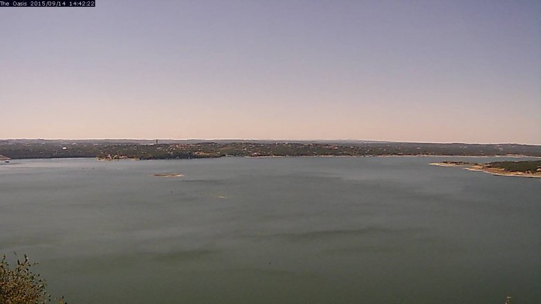 Lake Travis webcam, September 14, 2015 1:50 PM CT