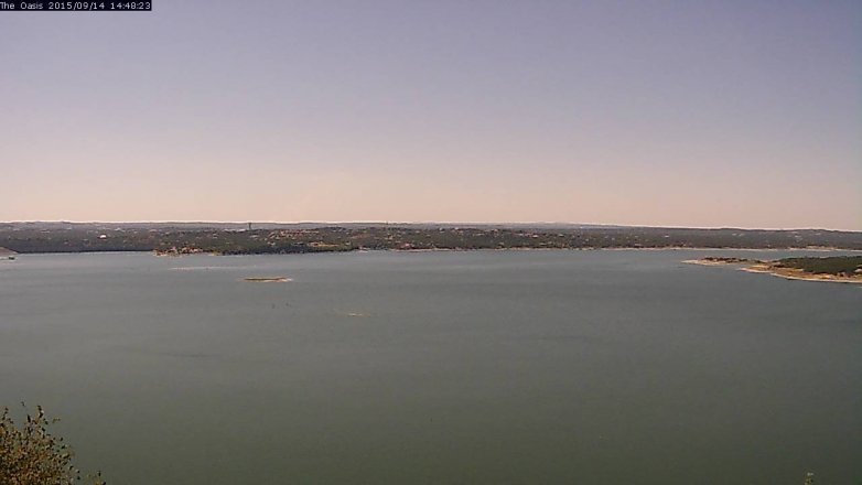 Lake Travis webcam, September 14, 2015 1:55 PM CT