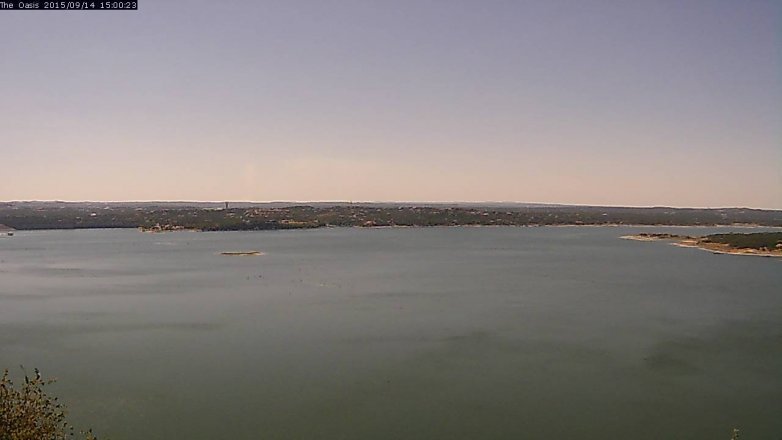 Lake Travis webcam, September 14, 2015 2:05 PM CT