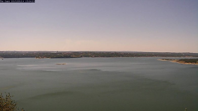 Lake Travis webcam, September 14, 2015 2:10 PM CT
