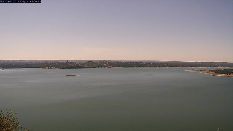 Lake Travis webcam, September 14, 2015 2:15 PM CT