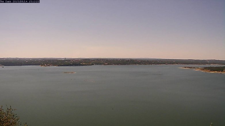 Lake Travis webcam, September 14, 2015 2:20 PM CT