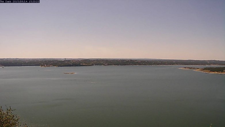Lake Travis webcam, September 14, 2015 2:25 PM CT