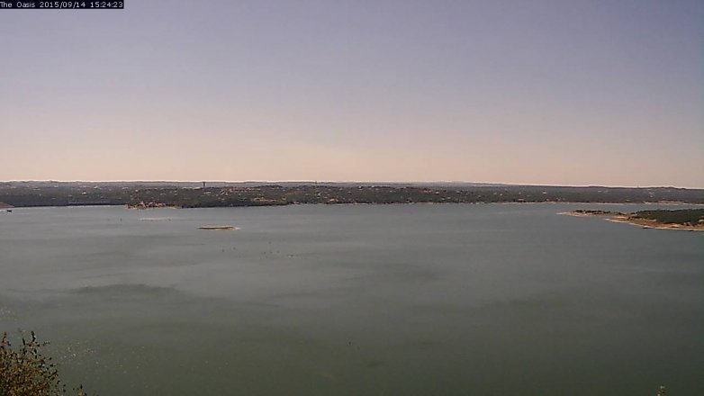 Lake Travis webcam, September 14, 2015 2:30 PM CT