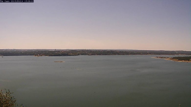 Lake Travis webcam, September 14, 2015 2:35 PM CT