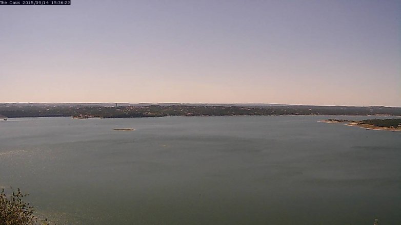 Lake Travis webcam, September 14, 2015 2:40 PM CT
