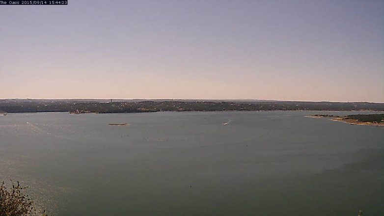 Lake Travis webcam, September 14, 2015 2:50 PM CT