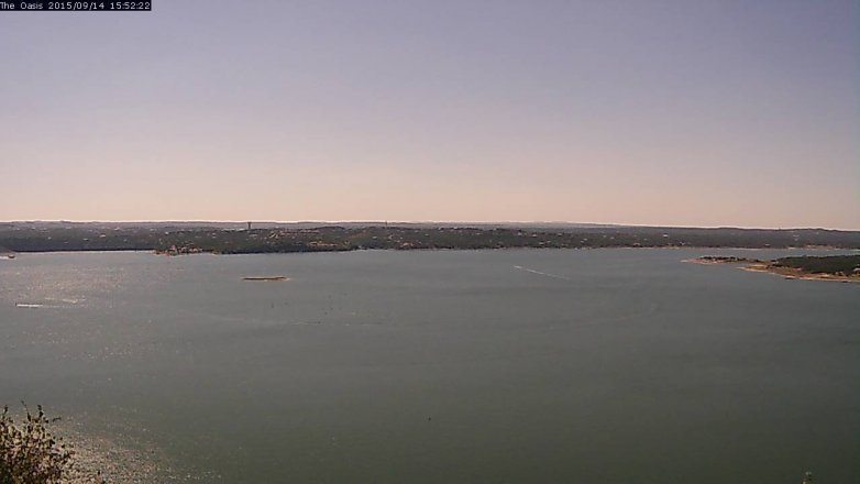 Lake Travis webcam, September 14, 2015 3:00 PM CT