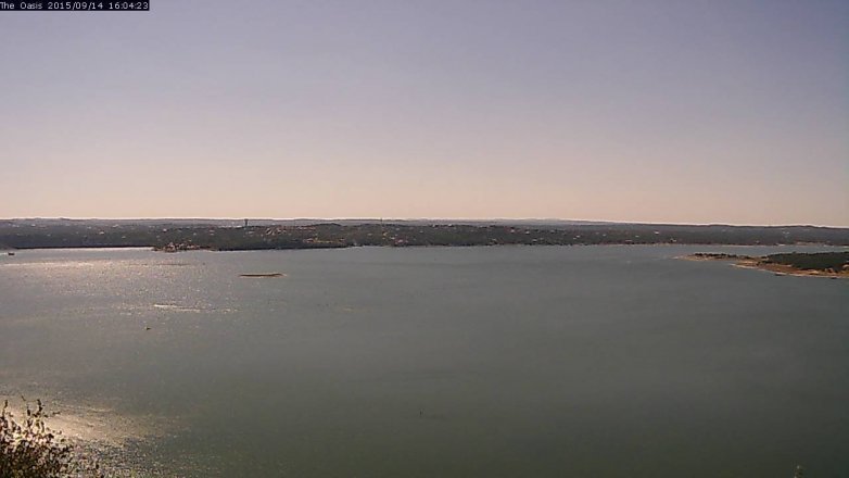 Lake Travis webcam, September 14, 2015 3:10 PM CT