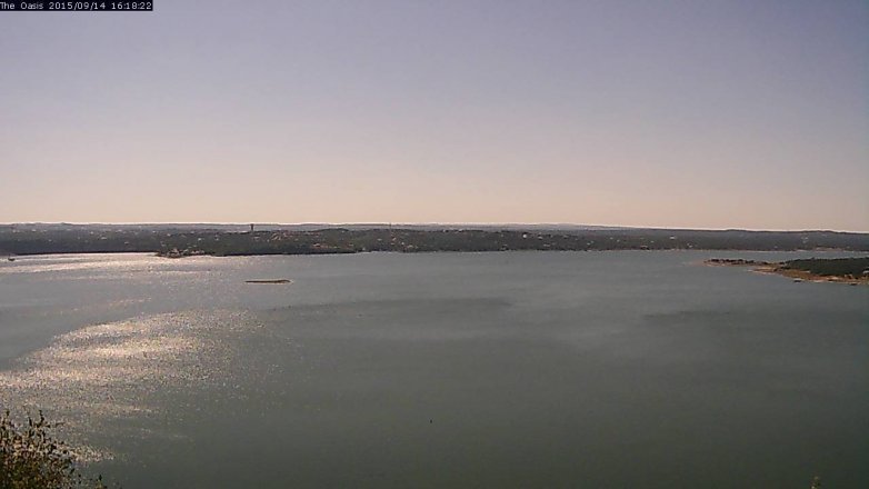 Lake Travis webcam, September 14, 2015 3:25 PM CT