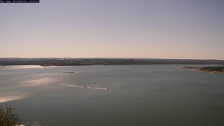 Lake Travis webcam, September 14, 2015 3:30 PM CT