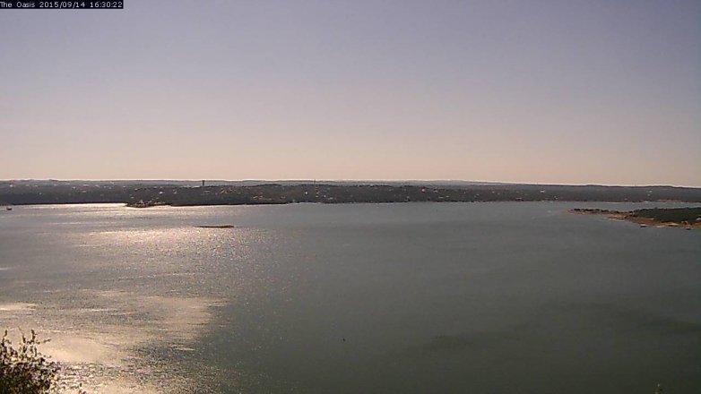 Lake Travis webcam, September 14, 2015 3:35 PM CT
