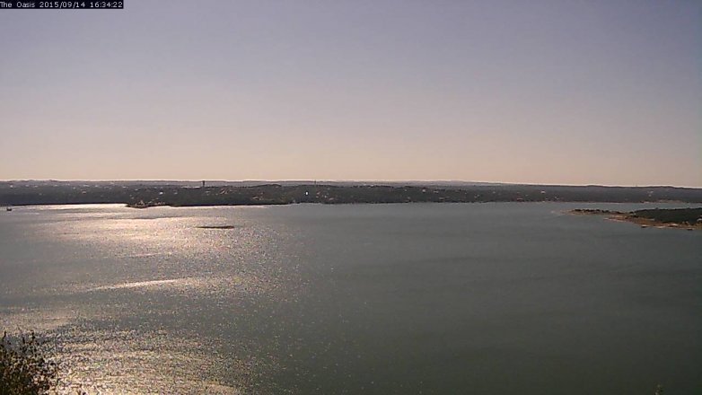 Lake Travis webcam, September 14, 2015 3:40 PM CT