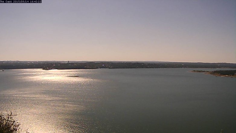 Lake Travis webcam, September 14, 2015 3:50 PM CT
