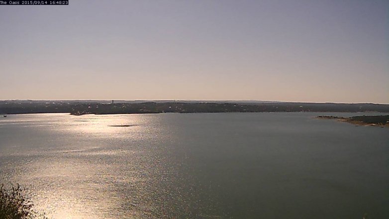 Lake Travis webcam, September 14, 2015 3:55 PM CT