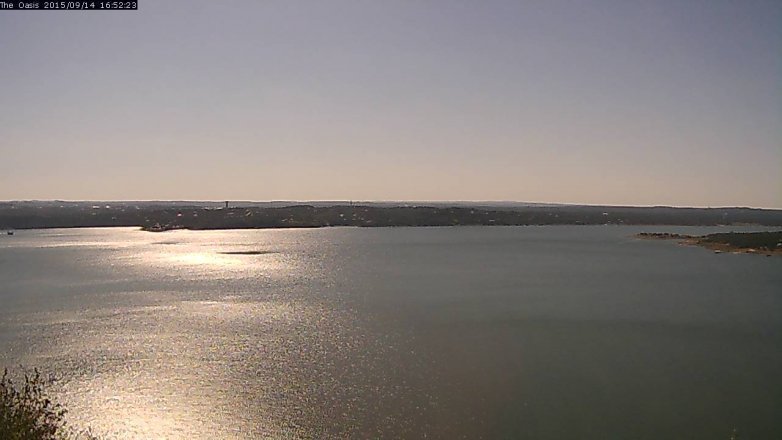 Lake Travis webcam, September 14, 2015 4:00 PM CT