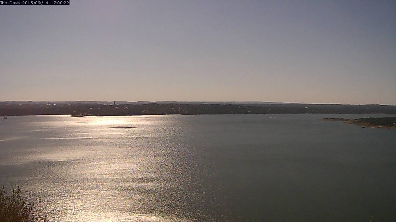 Lake Travis webcam, September 14, 2015 4:05 PM CT