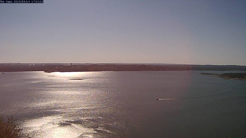 Lake Travis webcam, September 14, 2015 4:10 PM CT