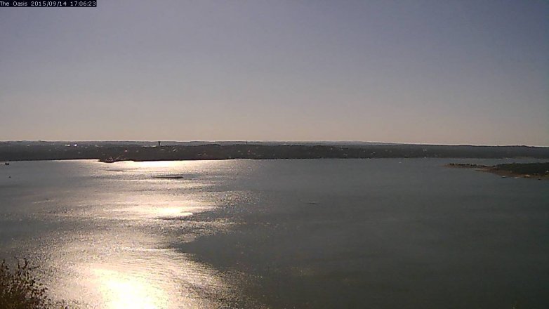 Lake Travis webcam, September 14, 2015 4:15 PM CT