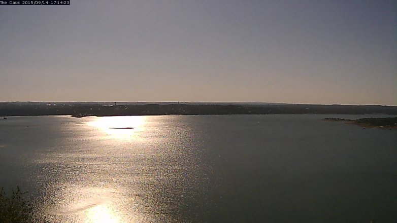 Lake Travis webcam, September 14, 2015 4:20 PM CT