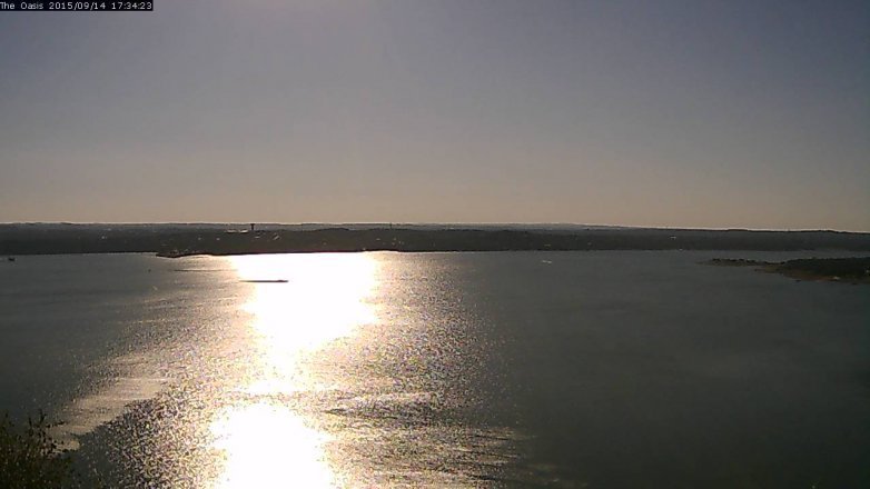 Lake Travis webcam, September 14, 2015 4:40 PM CT
