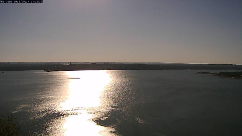 Lake Travis webcam, September 14, 2015 4:45 PM CT