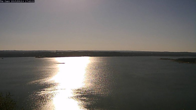 Lake Travis webcam, September 14, 2015 4:50 PM CT