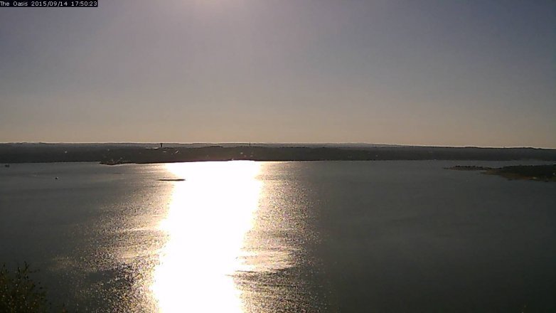 Lake Travis webcam, September 14, 2015 4:55 PM CT