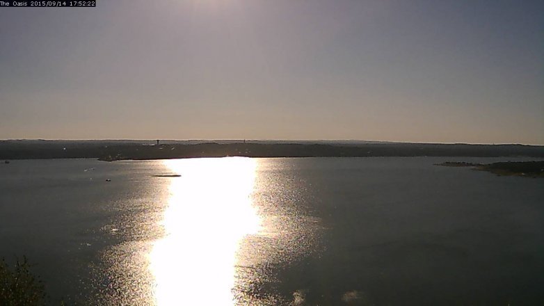 Lake Travis webcam, September 14, 2015 5:00 PM CT